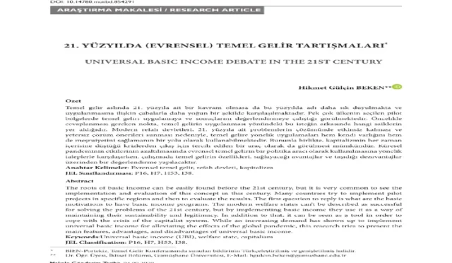 Evrensel Temel Gelir: Dönüştürücü Potansiyeli ve Etkileri
